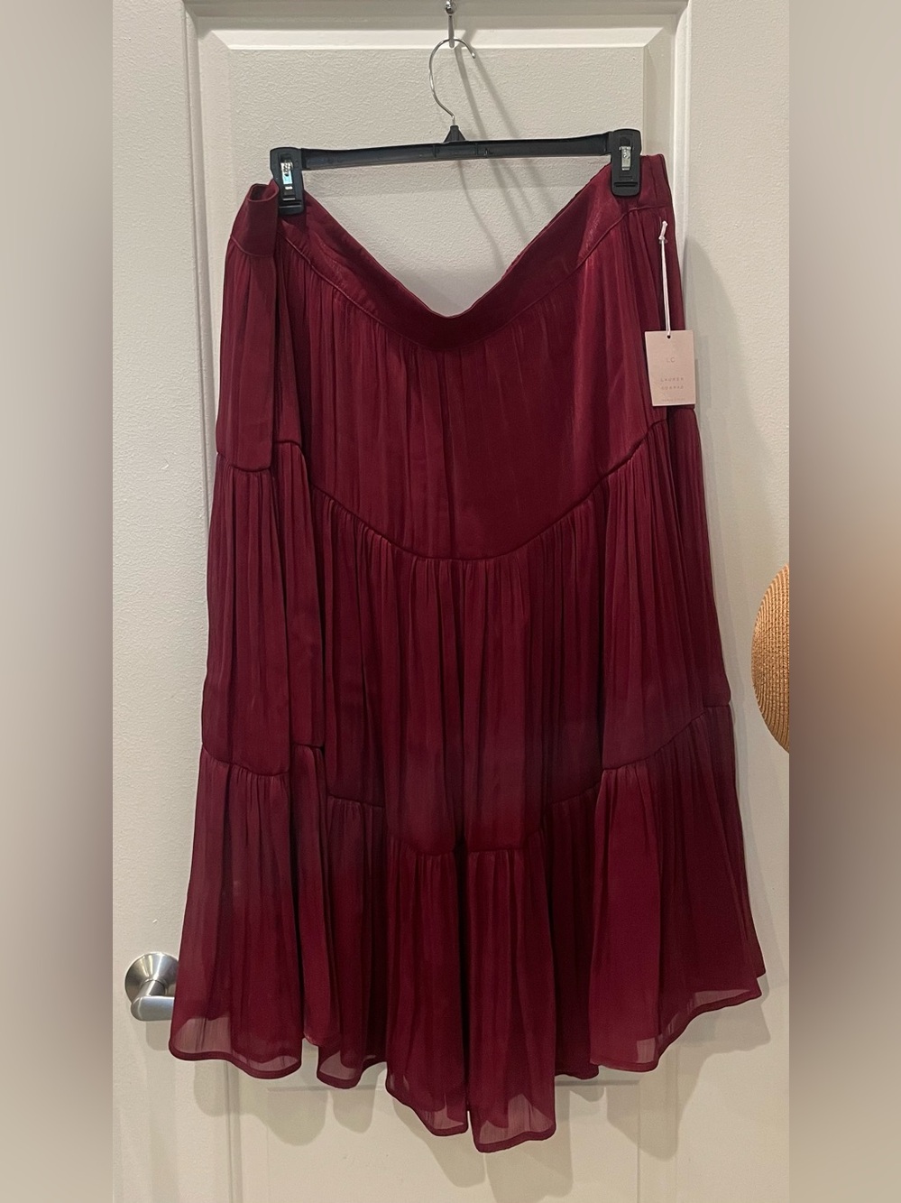 NEW…LC Lauren Conrad Tiered Midi Skirt - Picture 2 of 3